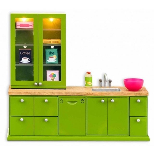 Lundby Smaland Washing-Up Sink + Dishwasher - Green