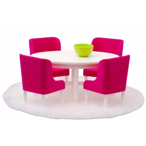 Lundby Smaland Dining Room Set - Hot Pink