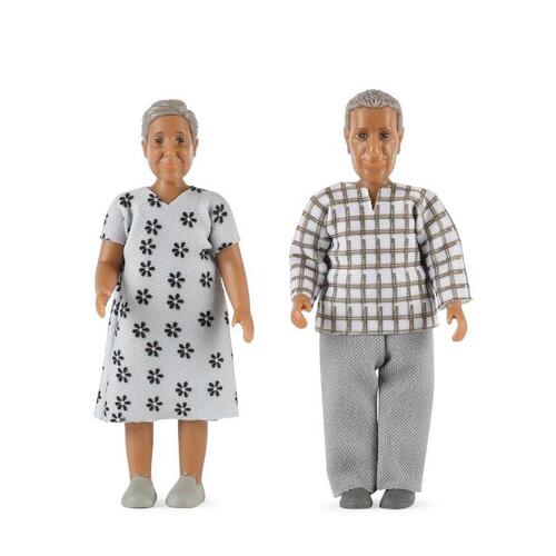 Lundby Nikki Grandparents / Elderly Couple Doll Set