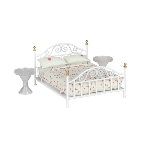Lundby Classic Iron Bed Doll House Furniture Set