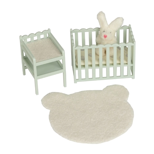Lundby Cot & Change Table Doll House Furniture Set