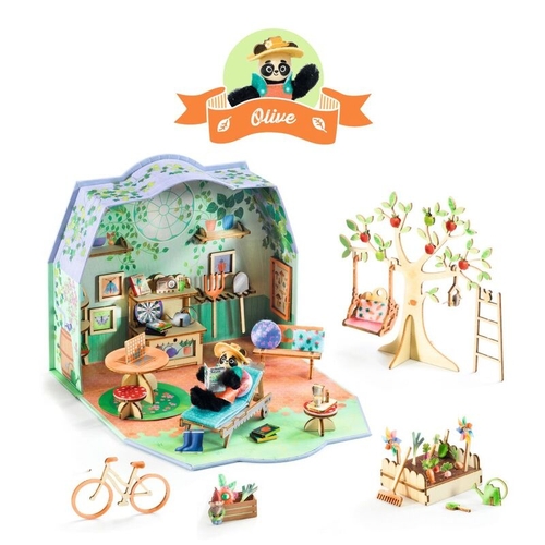 Djeco Mi House Miniature Home Model Kit - Olive