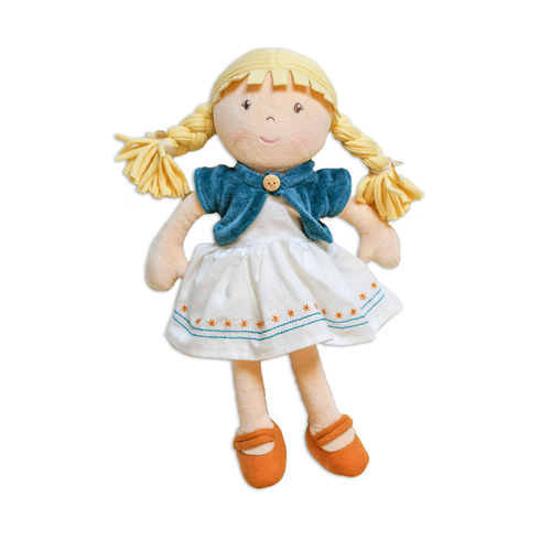 Bonikka Lily Doll with Blonde Hair & Organic Cotton Dress