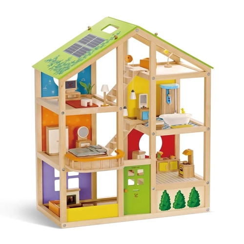 Hape All Seasons Dolls House - Furnished