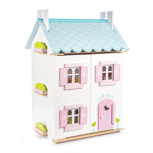 Le Toy Van Blue Bird Cottage (With Furniture)