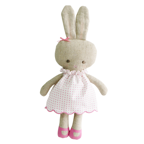 Alimrose Linen Hannah Bunny - Pink Spot - 34cm
