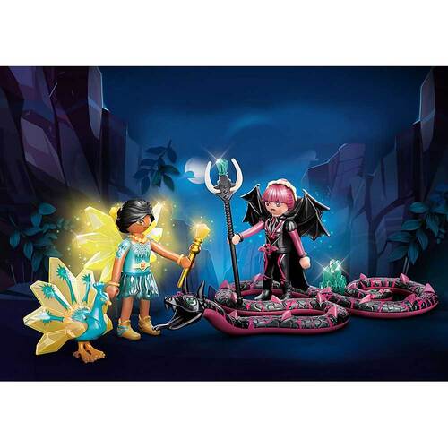Playmobil Ayuma Crystal Fairy And Bat Fairy With Soul Animal