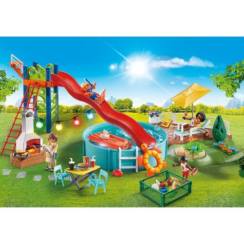 Playmobil City Life Pool Party with Water Slide