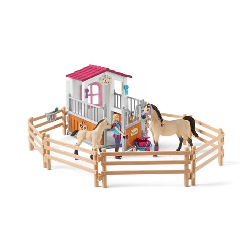 Schleich Horse Club Horse Stall with Horses and Groom