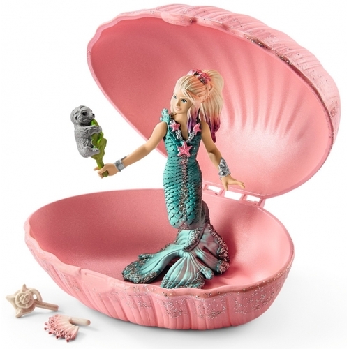 Schleich Mermaid with Baby Seal in Shell