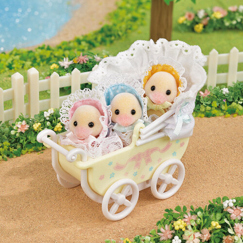 Sylvanian Families Darling Ducklings Baby Carriage