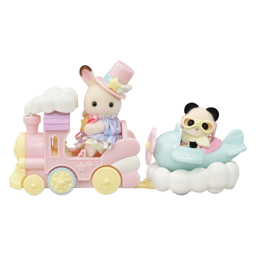Sylvanian Families Amusement Park Ride Set - Plane & Train