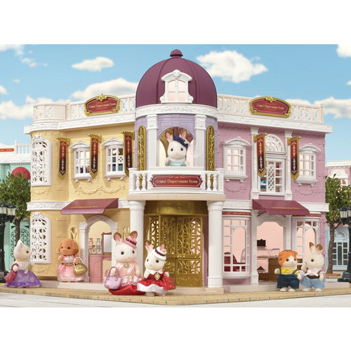 sylvanian families beechwood hall and saloon car gift set